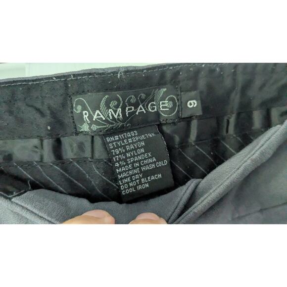 Rampage Y2K Grey Flare Nylon Blend Pants - Picture 3 of 5